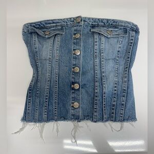 Zara denim tube top